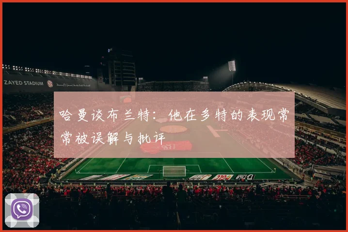 哈曼谈布兰特：他在多特的表现常常被误解与批评